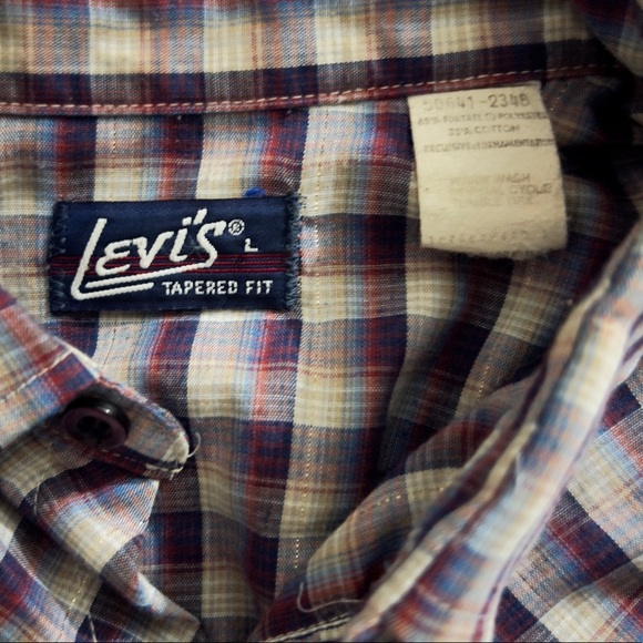 Levi’s Vintage 80’s Sawtooth Western Pearl Snap White Tab - Picture 10 of 14